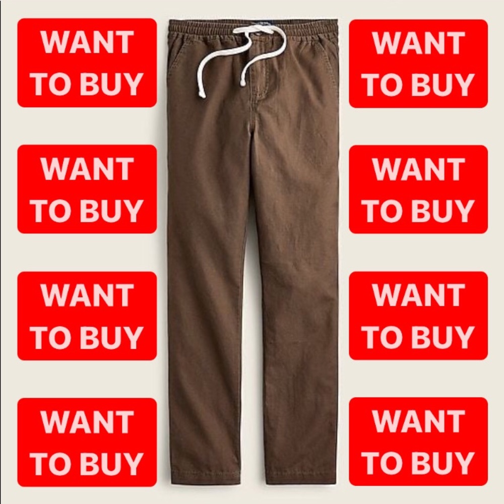 WTB/Want To Buy: J.Crew Men’s Slim Dock Pant in Cotton-Linen